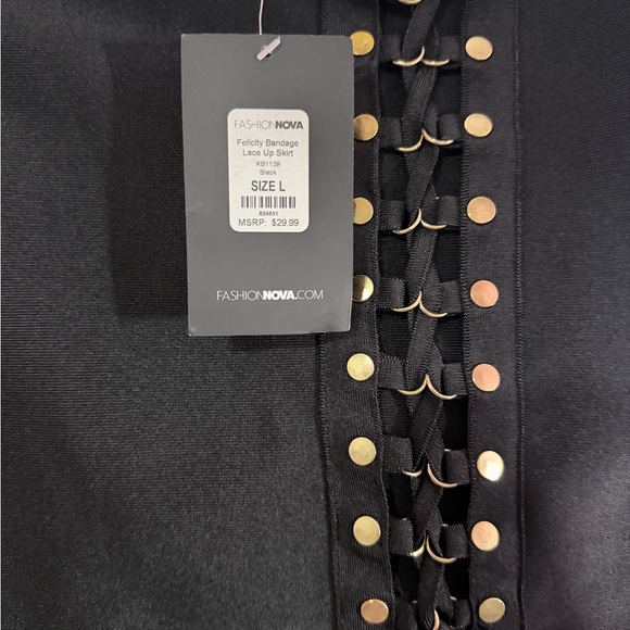 🖤Black Lace-Up Mini Skirt - Picture 7 of 7
